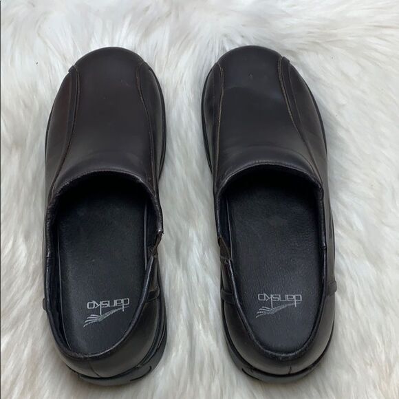 Dansko Brown Leather Slip On Clogs Sz 40/10 - Picture 4 of 7